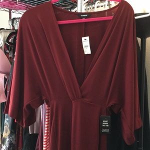 Kimono-style dress with silk lining